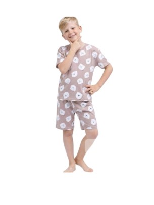 Παιδικό Σετ Πιτζάμα Για Αγόρι 6-9 Χρονών Μπεζ