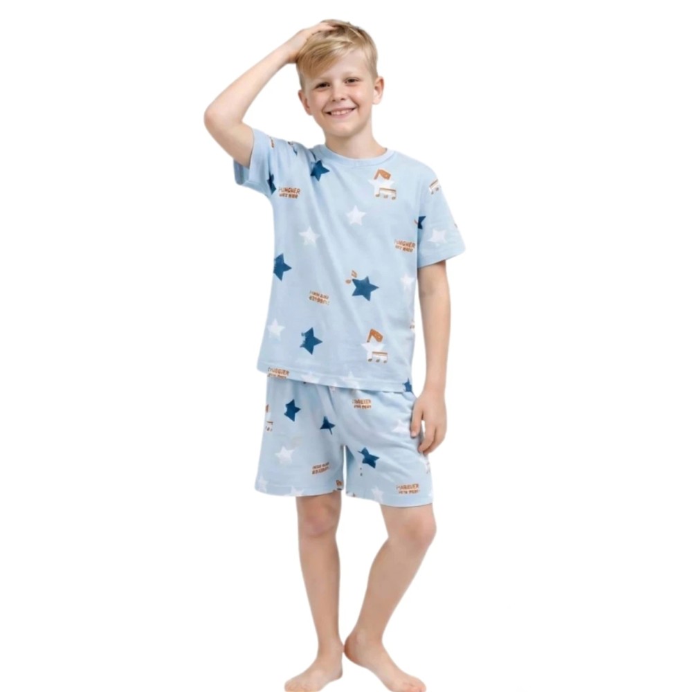 Παιδικό Σετ Πιτζάμα Για Αγόρι 2-5 Χρονών Μπλε