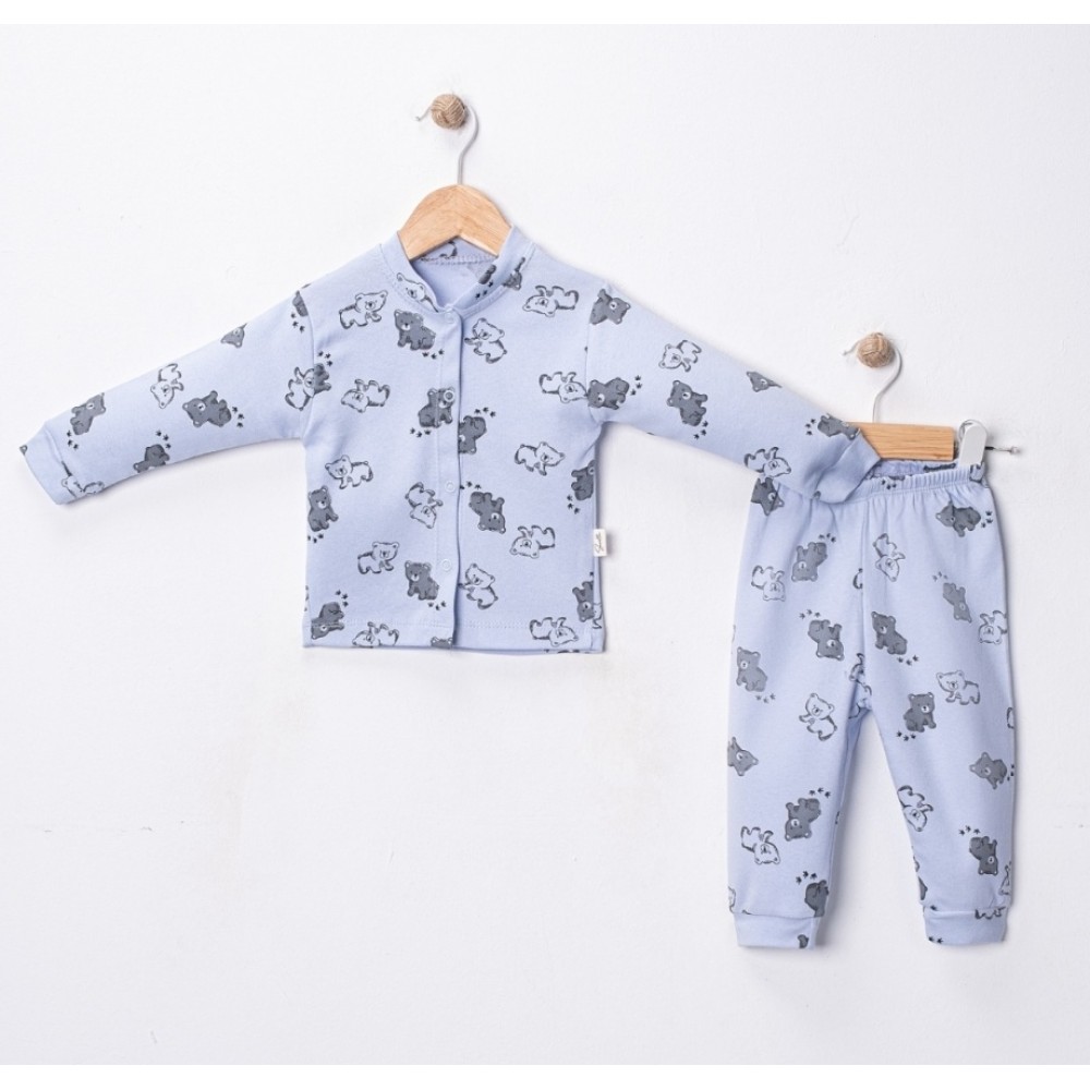 Βρεφική  Σετ Πιτζάμα Για  Αγόρι 3-12 Μηνών Μπλε