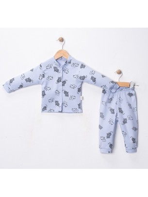 Βρεφική  Σετ Πιτζάμα Για  Αγόρι 3-12 Μηνών Μπλε