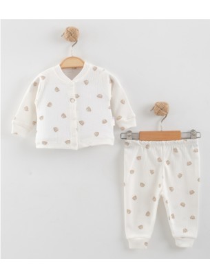Βρεφική  Σετ Πιτζάμα Για Αγόρι 0-9 Μηνών Λευκό