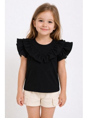Παιδική Μπλούζα Για Κορίτσι 2-6 Χρονών Μαύρο