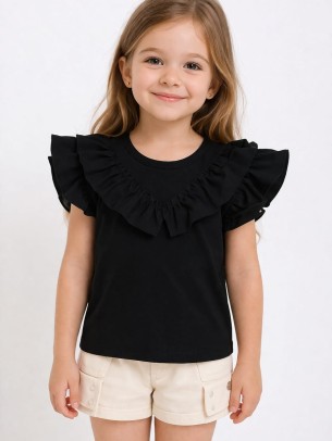 Παιδική Μπλούζα Για Κορίτσι 2-6 Χρονών Μαύρο