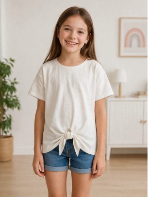 Παιδική Μπλούζα Για Κορίτσι 3-8 Χρονών Εκρού