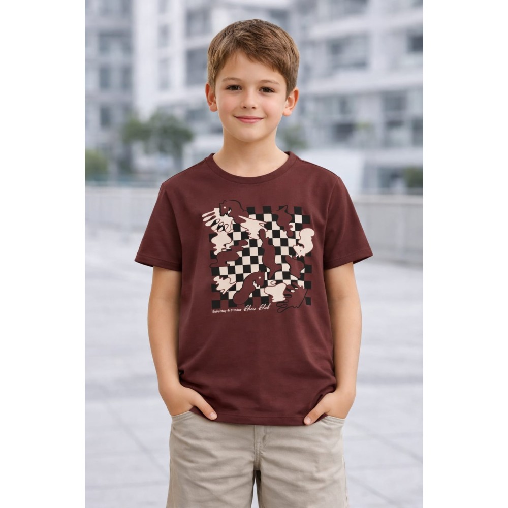 Παιδική Μπλούζα Για Αγόρι 8-14 Χρονών Μπορντό 