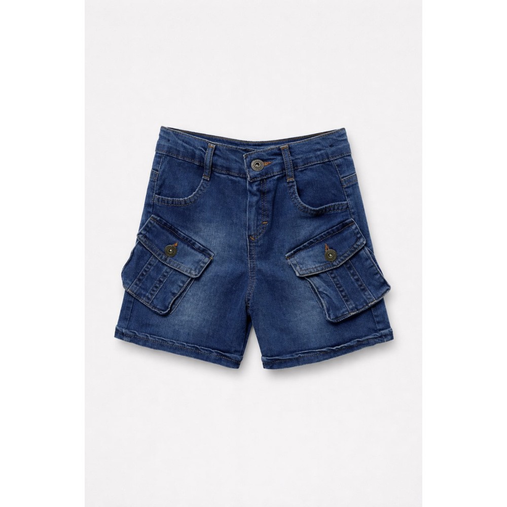 Παιδικό Τζιν Σορτς Παντελόνι Για Αγόρι 3-9 Χρονών Μπλε