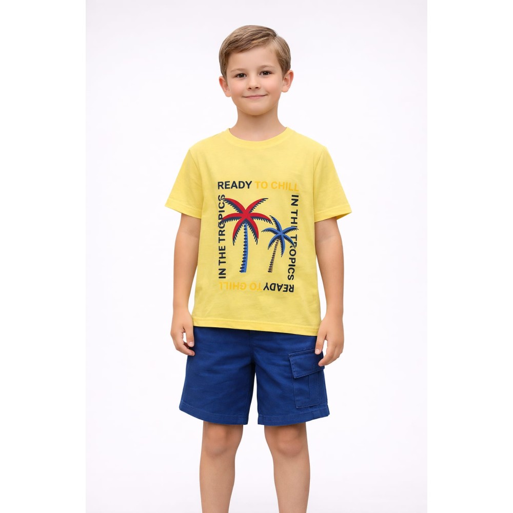 Παιδική Μπλούζα Για Αγόρι 6-10 Χρονών Κίτρινο 