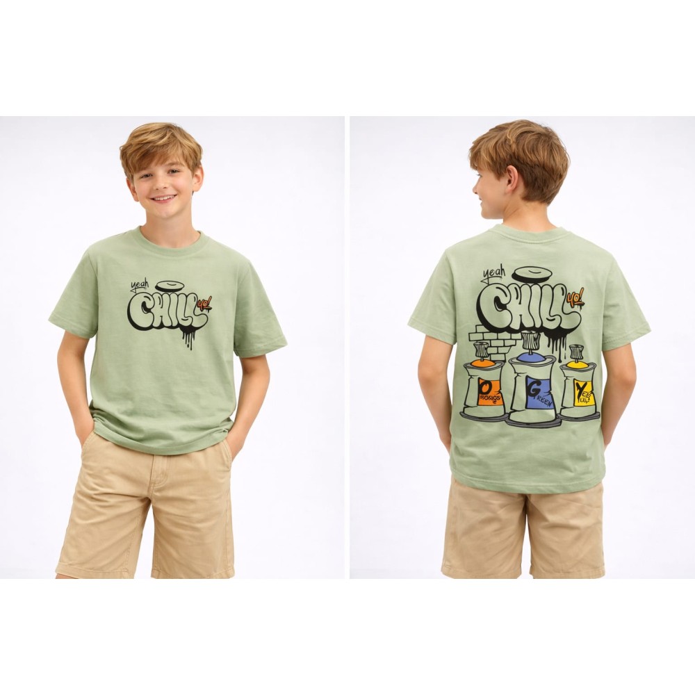 Παιδική Μπλούζα Για Αγόρι 10-14 Χρονών Πράσινο