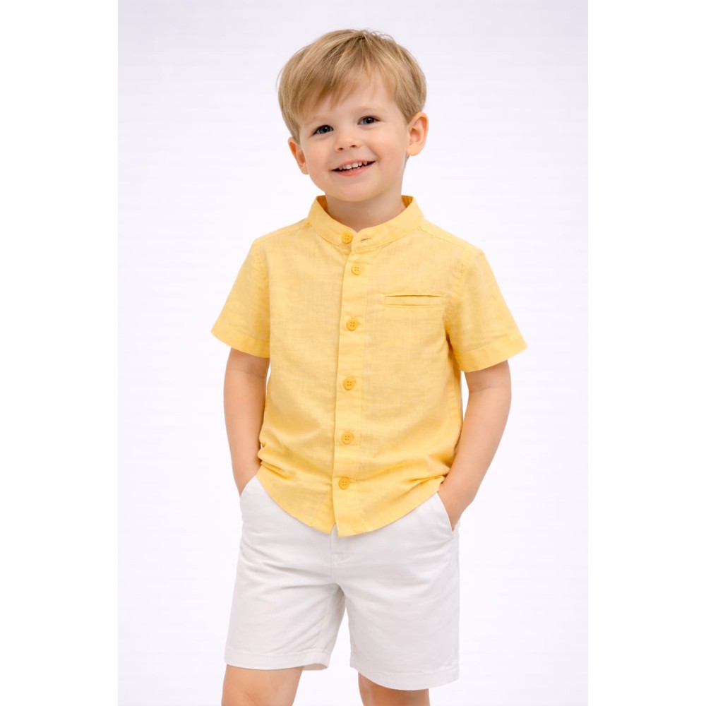 Παιδικό Πουκάμισο Για Αγόρι 2-5 Χρονών Κίτρινο