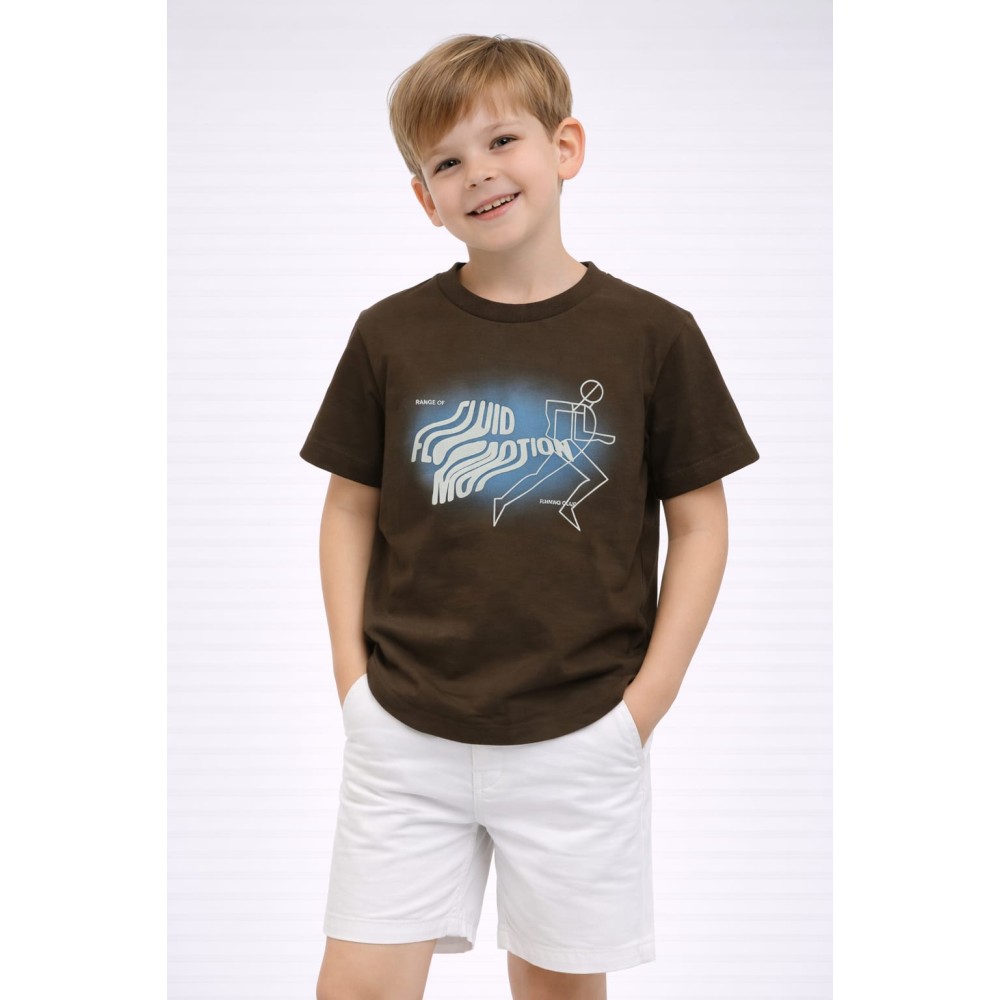 Παιδική Μπλούζα Για Αγόρι 3-8 Χρονών Καφέ