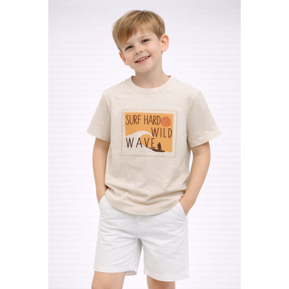 Παιδική Μπλούζα Για Αγόρι 3-8 Χρονών Εκρού