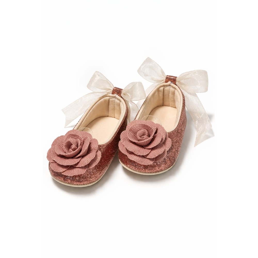 Βρεφικά Παπούτσια Αγκαλιάς Για Κορίτσι Σκούρο Ροζ