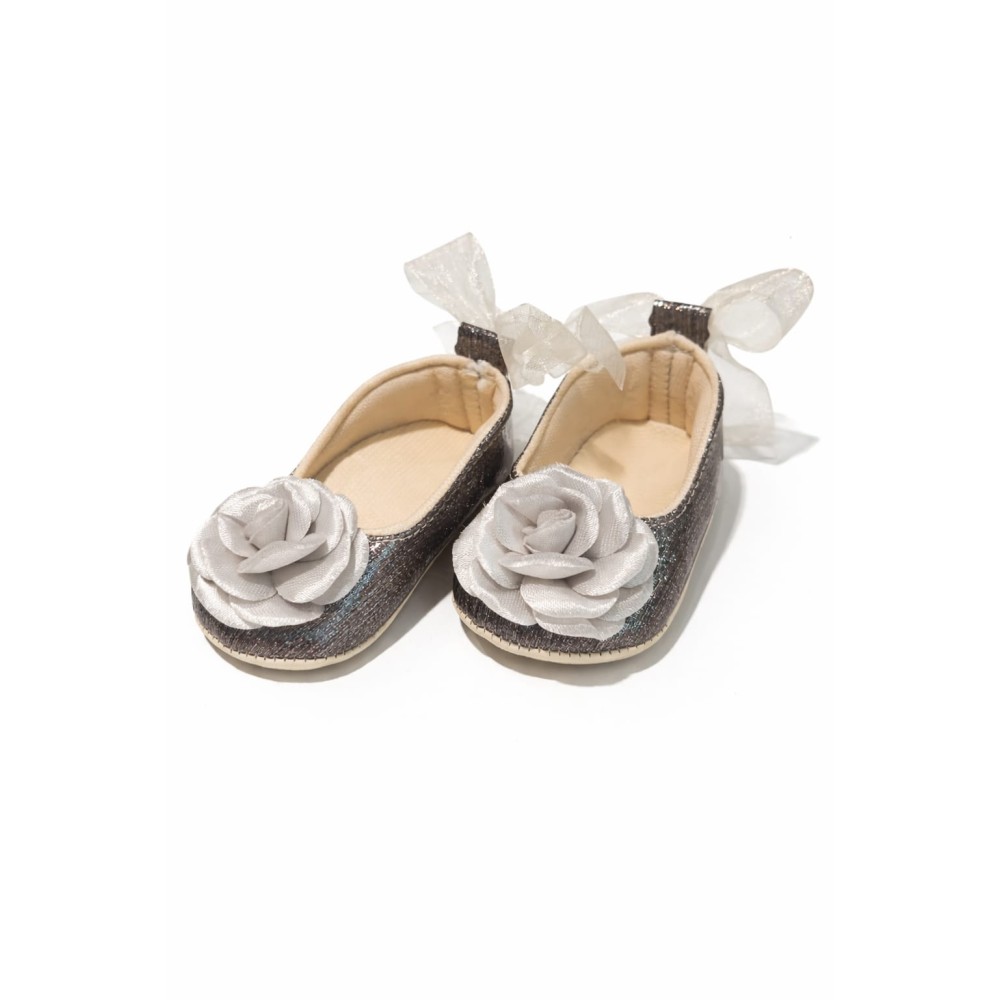 Βρεφικά Παπούτσια Αγκαλιάς Για Κορίτσι Ασημί