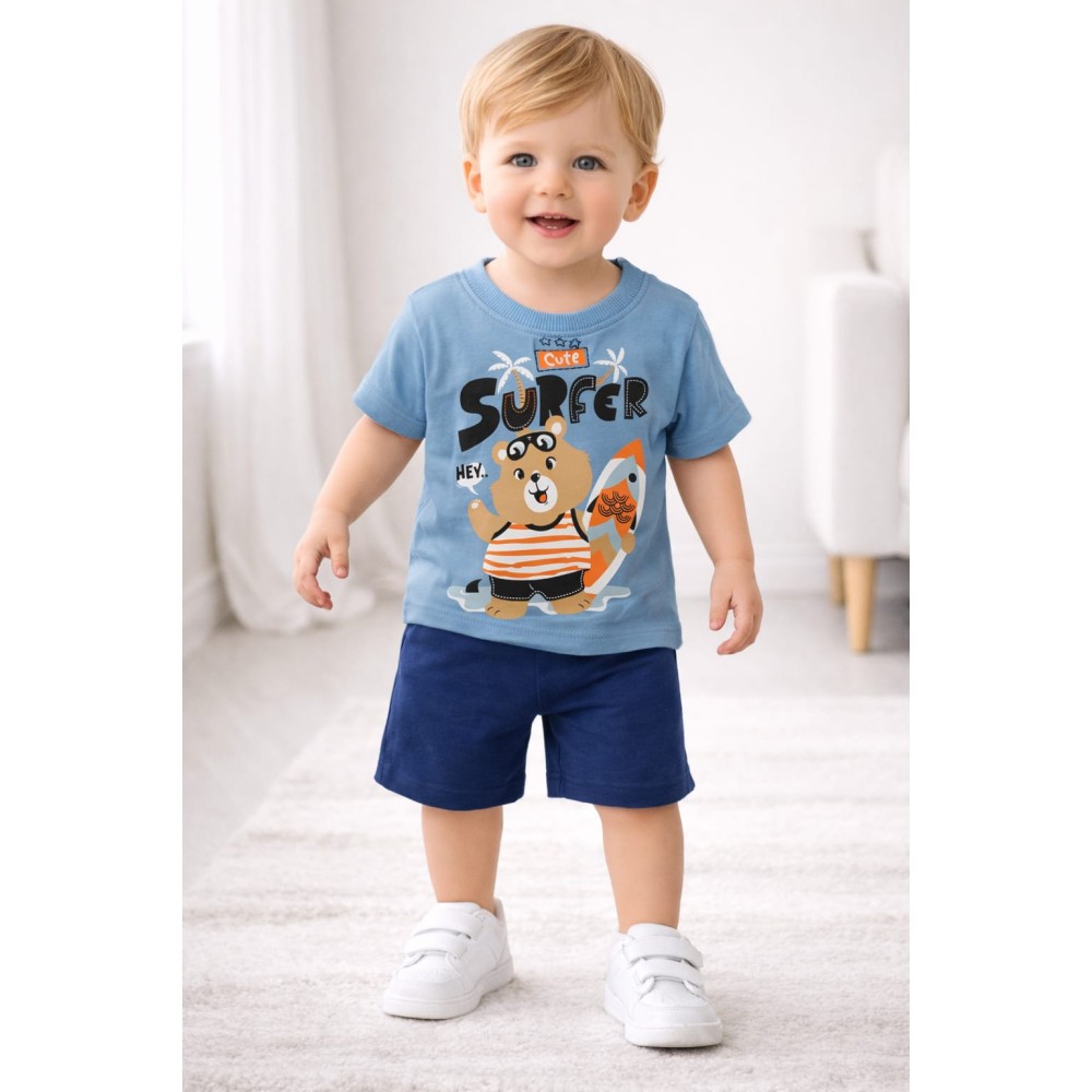 Βρεφικό Σετ Για Αγόρι 9-24 Μηνών Μπλε