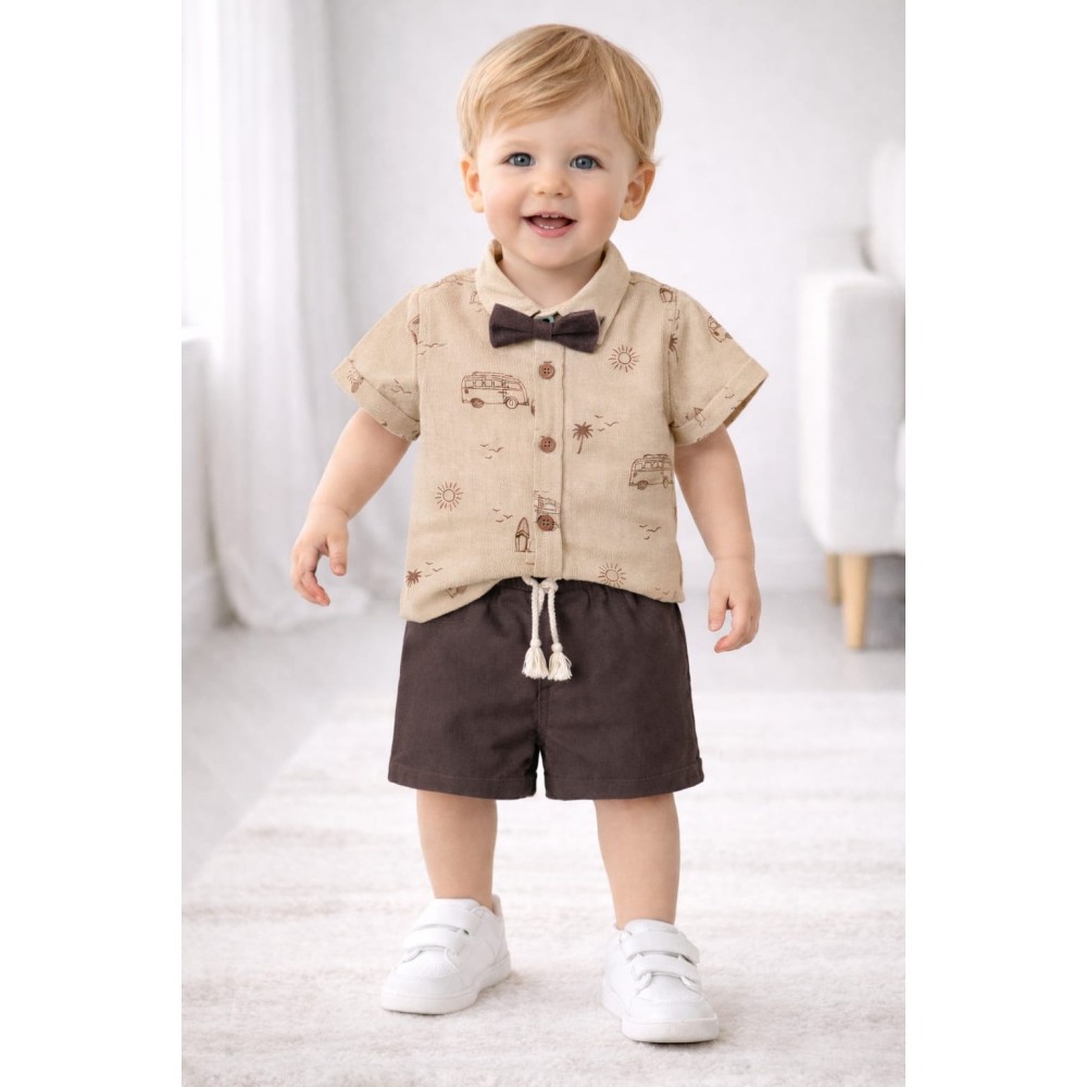 Βρεφικό Σετ Για Αγόρι 6-24 Μηνών Καφέ