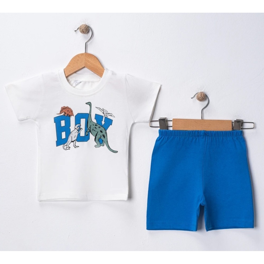 Βρεφικό Σετ Για Αγόρι 9-18 Μηνών Λευκό-Τυρκουάζ