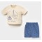 Βρεφικό Σετ Για Αγόρι 6-24 Μηνών Εκρού-Μπλε