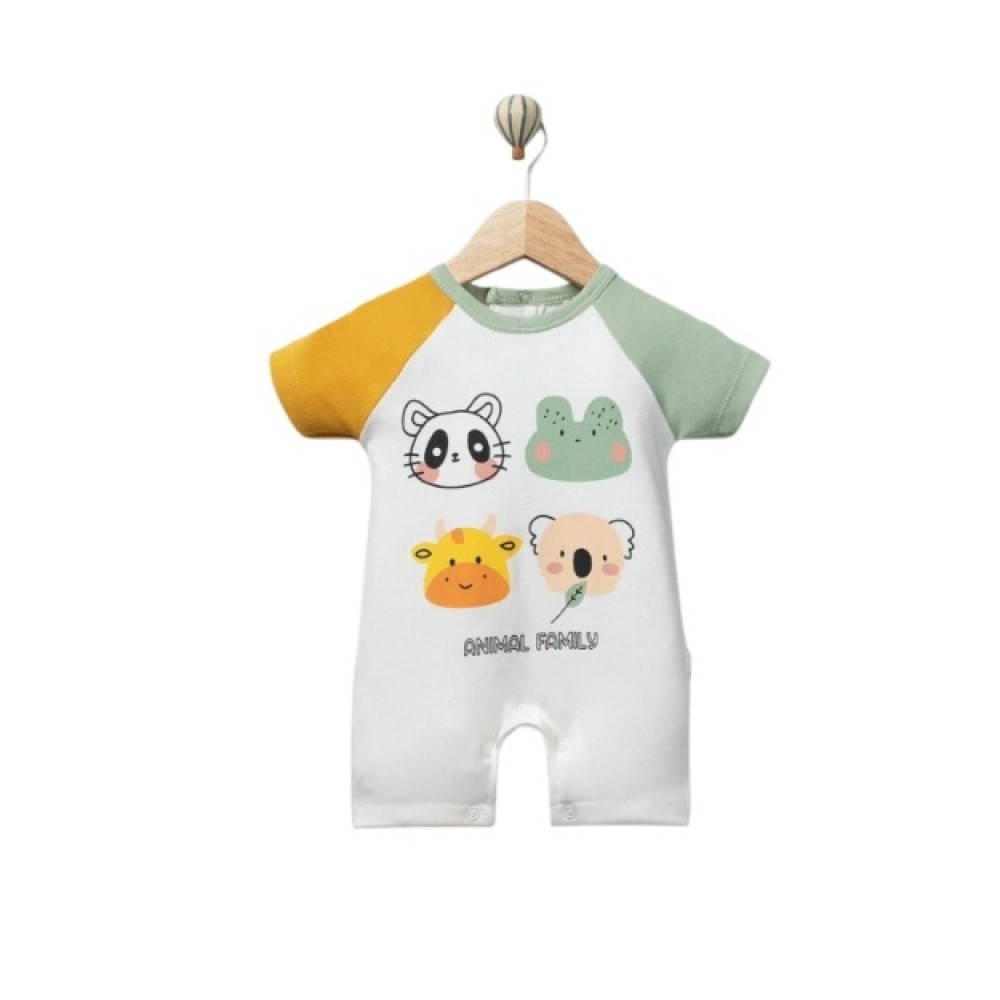 Βρεφικό Φορμάκι Για Αγόρι 0-9 Μηνών Εκρού-Πράσινο