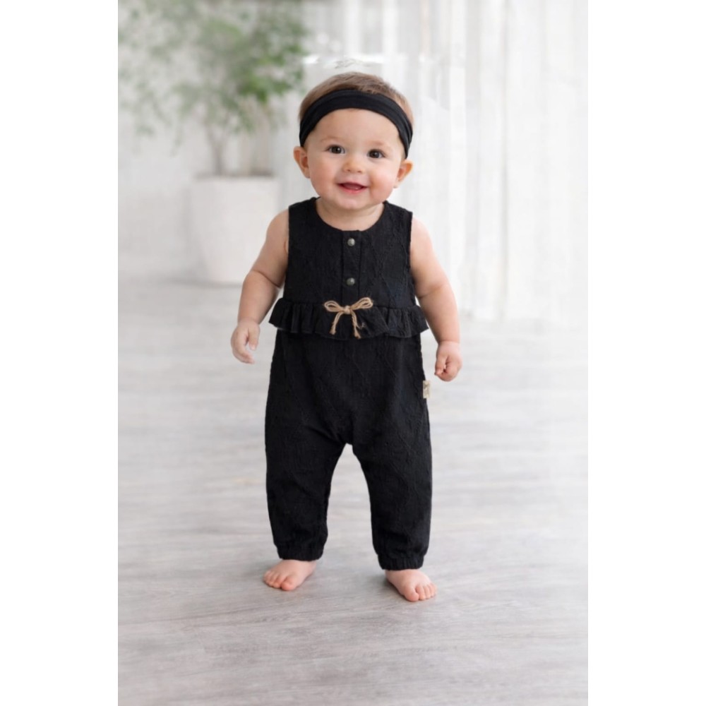 Βρεφικό Σετ Φορμάκι 2Τμχ Για Κορίτσι 6-18 Μηνών Μαύρο