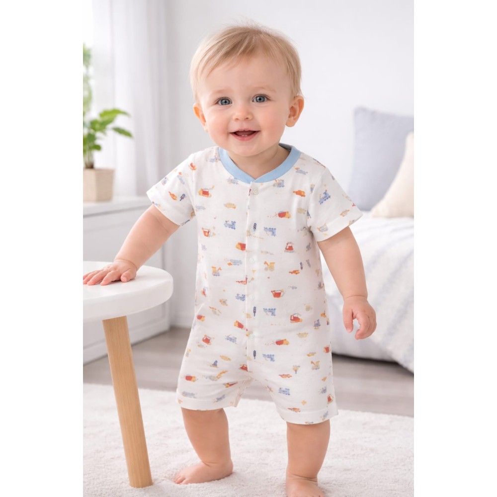 Βρεφικό Φορμάκι Για Αγόρι 1-9 Μηνών Λευκό