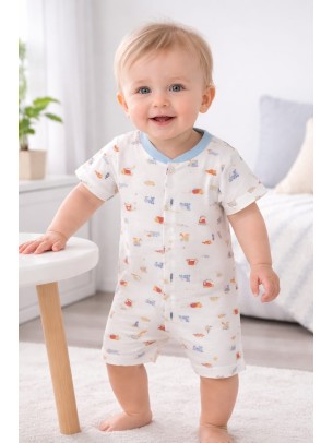 Βρεφικό Φορμάκι Για Αγόρι 1-9 Μηνών Λευκό