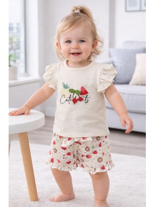 Βρεφικό Σετ Για Κορίτσι 9-36 Μηνών Εκρού 