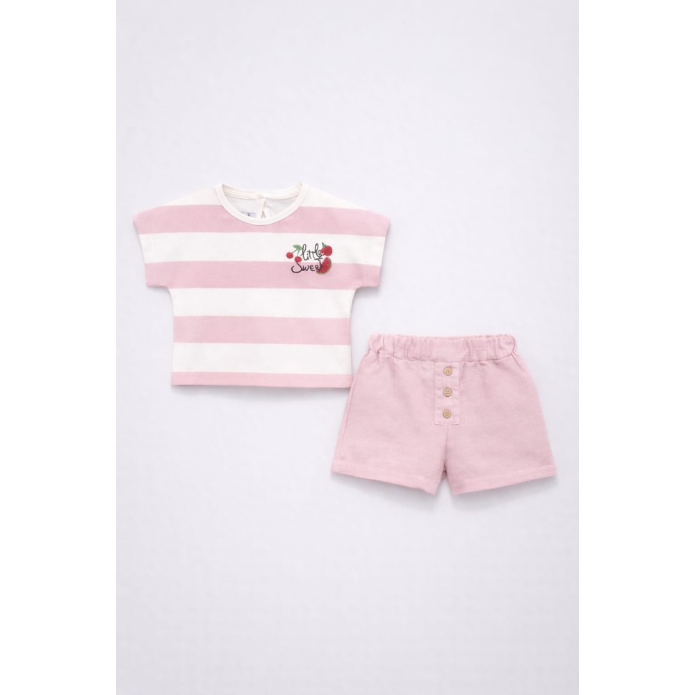 Βρεφικό Σετ Για Κορίτσι 9-36 Μηνών Ροζ