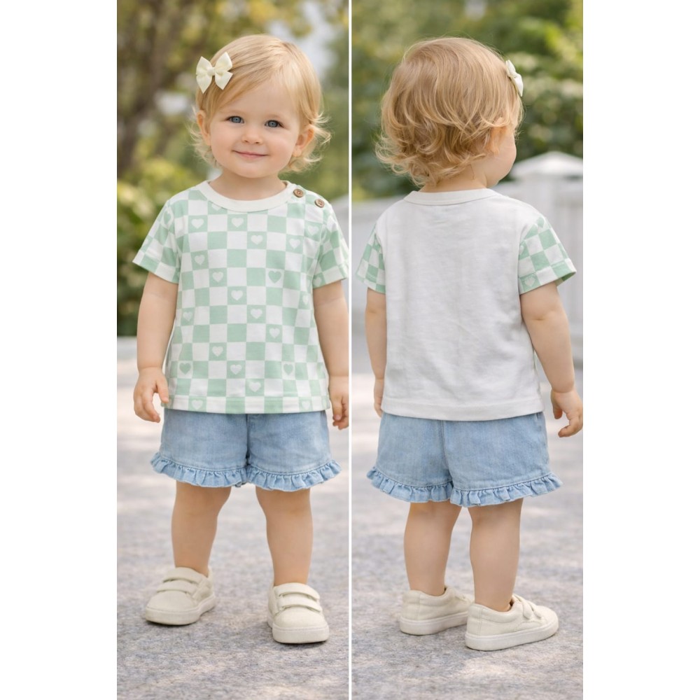 Βρεφική Μπλούζα Για Κορίτσι 6-24 Μηνών Πράσινο