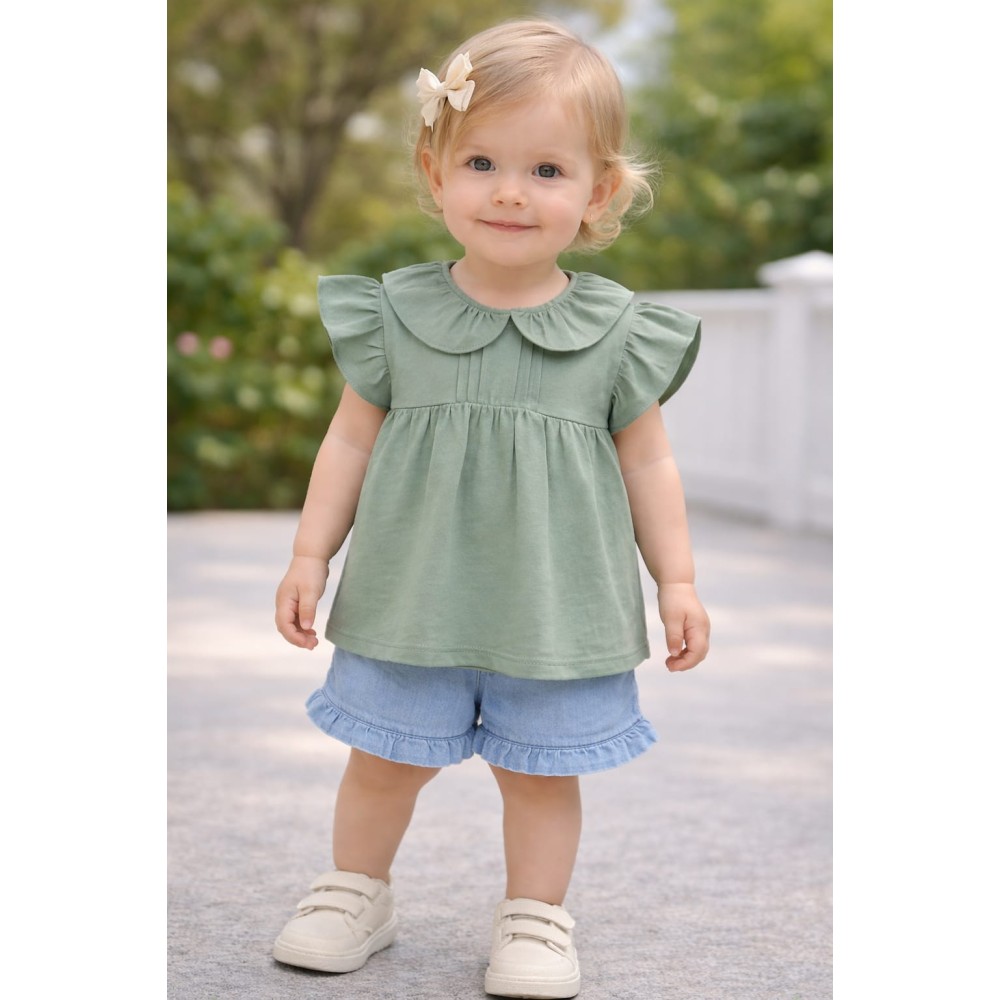 Βρεφική Μπλούζα Για Κορίτσι 6-24 Μηνών Πράσινο