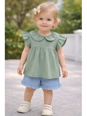 Βρεφική Μπλούζα Για Κορίτσι 6-24 Μηνών Πράσινο