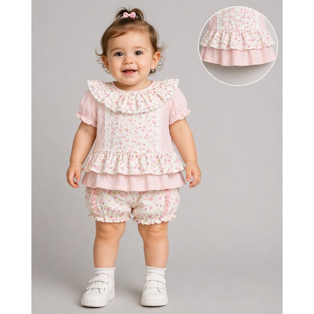 Βρεφικό Σετ Για Κορίτσι 6-24 Μηνών Πούδρα