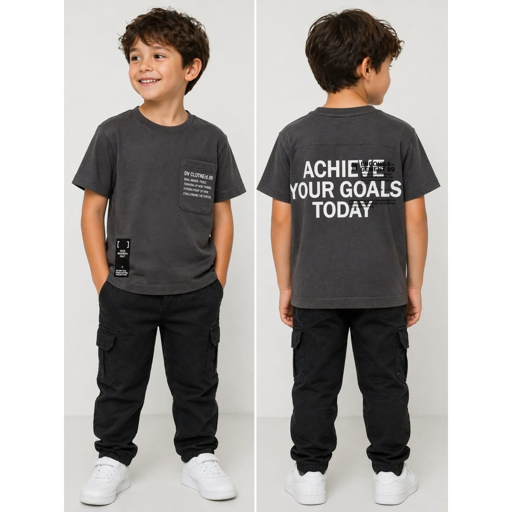 Παιδική Μπλούζα Για Αγόρι 6-9 Χρονών Ανθρακί