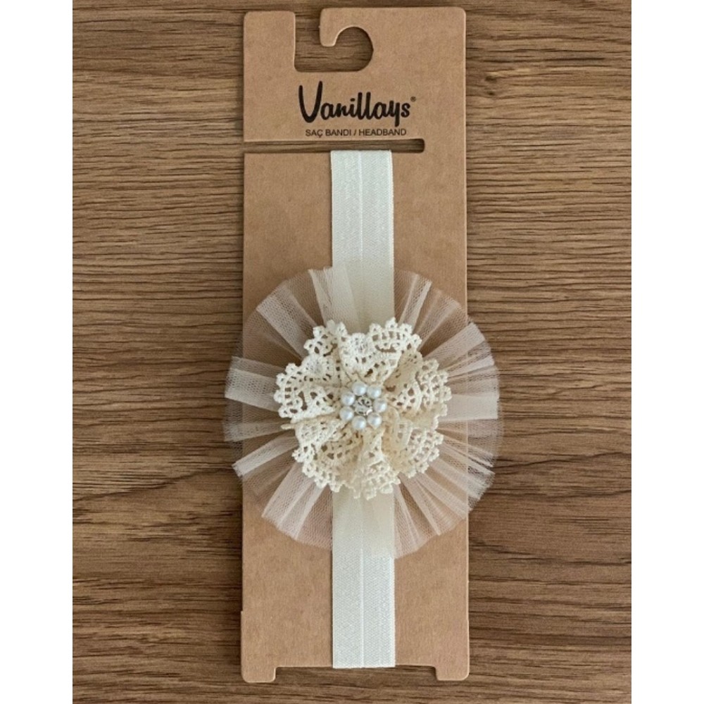 Βρεφική Κορδέλα σε Εκρού Χρώμα