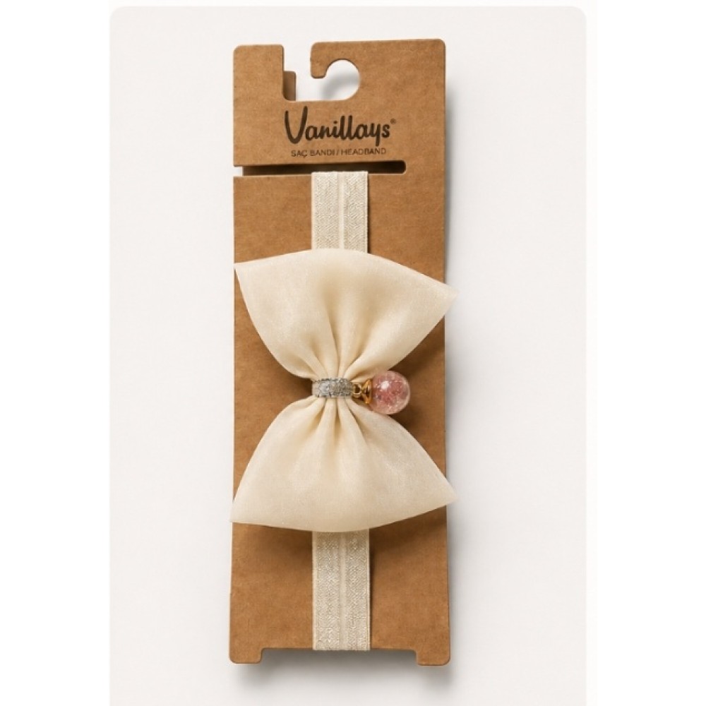 Βρεφική Κορδέλα σε Εκρού Χρώμα