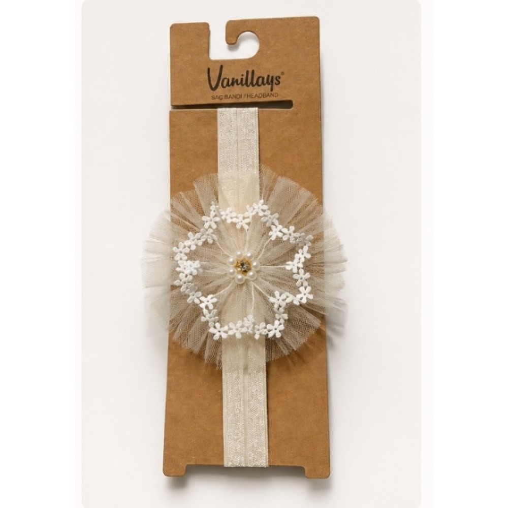 Βρεφική Κορδέλα σε Εκρού Χρώμα