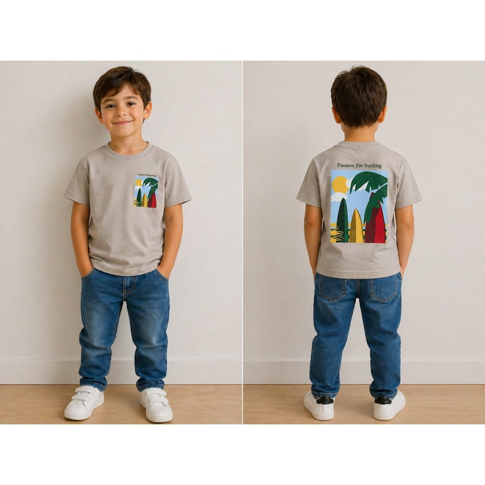 Παιδική Μπλούζα Για Αγόρι 2-5 Χρονών Μπεζ