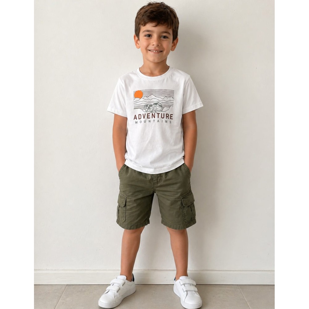 Παιδική Μπλούζα Για Αγόρι 3-8 Χρονών Λευκό