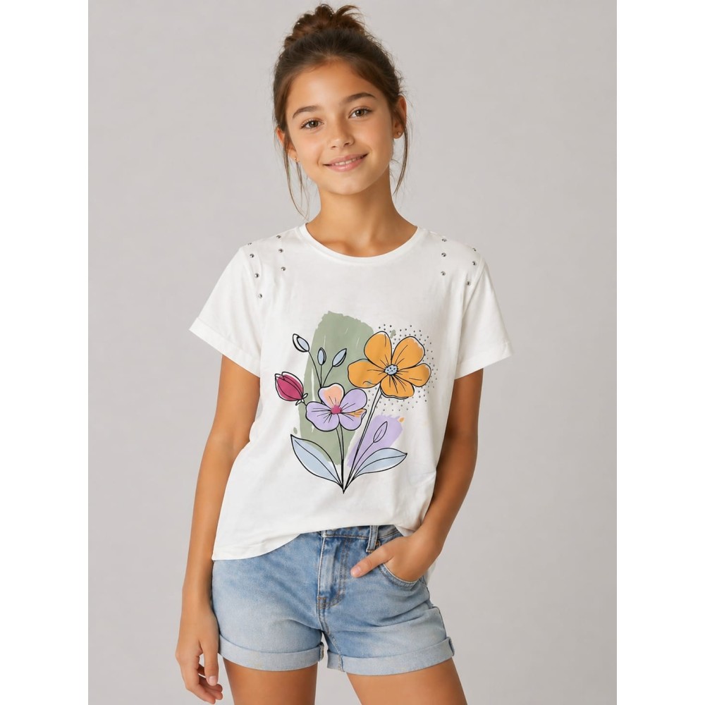Παιδική Μπλούζα Για Κορίτσι 9-12 Χρονών Λευκό