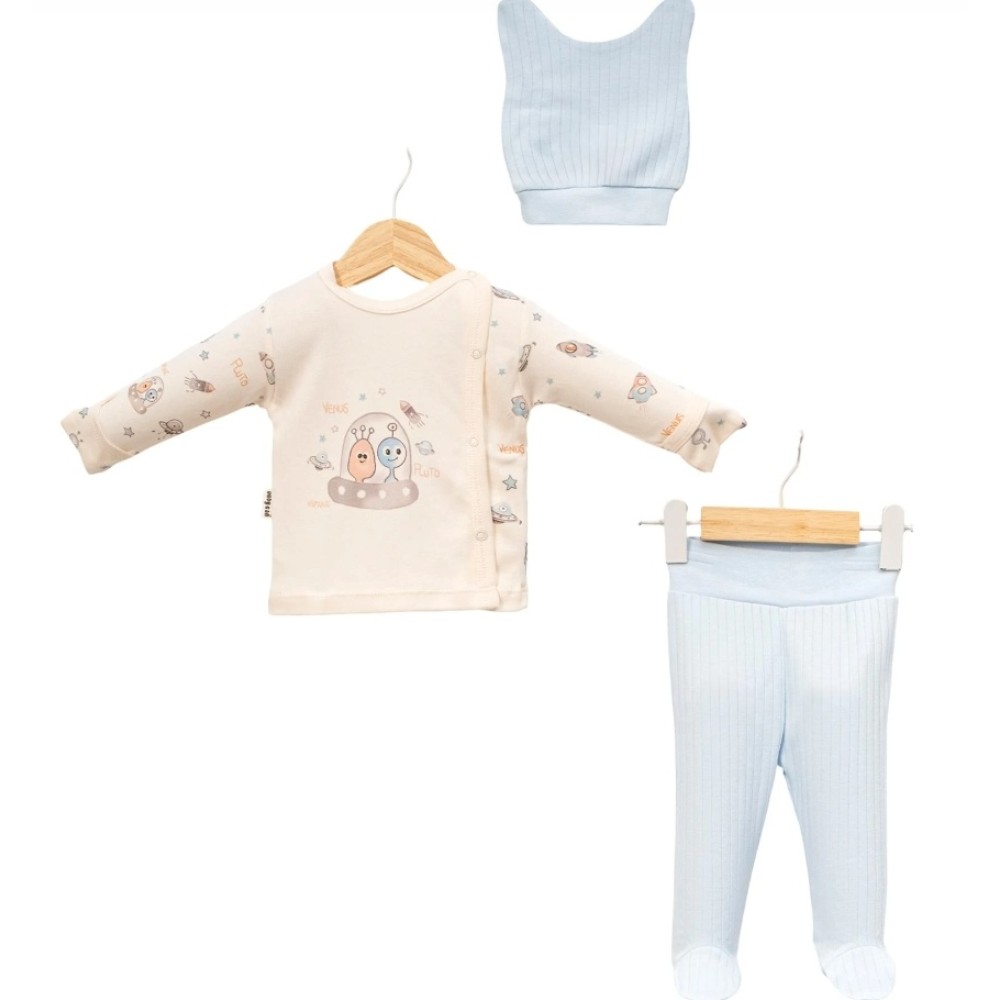 Σετ Νεογέννητο 3Τμχ Για Κορίτσι 0-3 Μηνών Εκρού