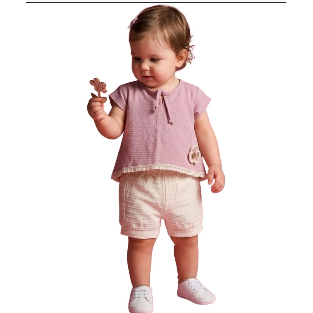 Βρεφικό Σετ Για Κορίτσι 6-24 Μηνών Ροζ