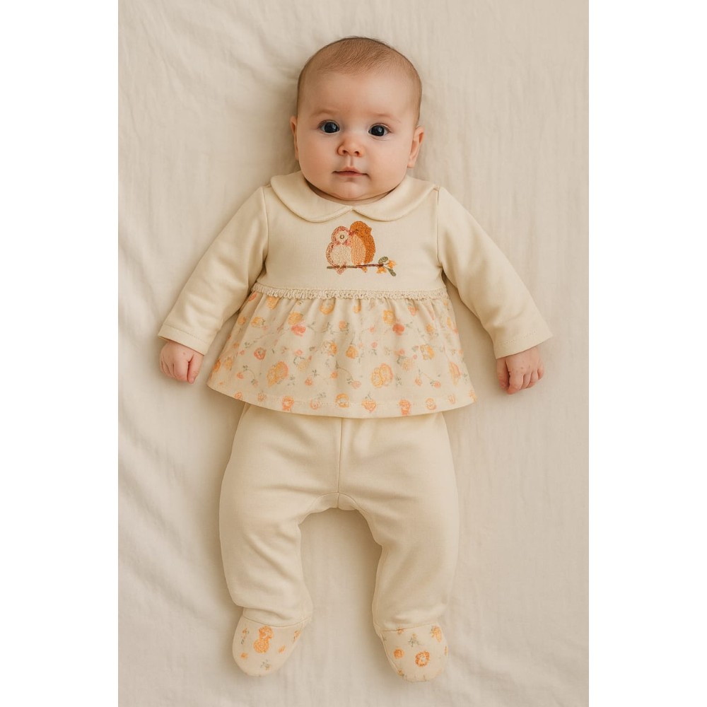 Σετ Νεογεννητο Για Κοριτσι Εκρου 0-3 Μηνων