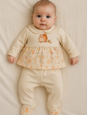 Σετ Νεογεννητο Για Κοριτσι Εκρου 0-3 Μηνων