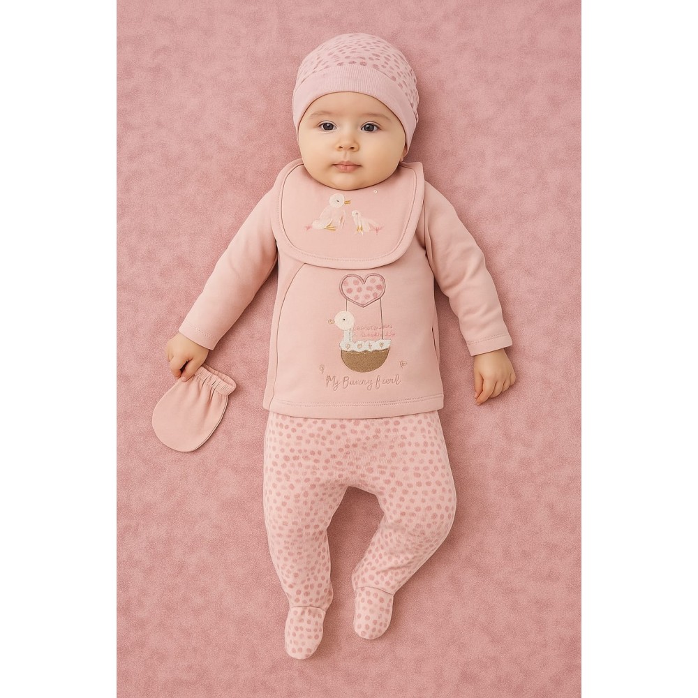 Σετ Νεογεννητο Για Κοριτσι Ροζ 0-3 Μηνων