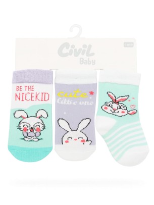 Βρεφικες Καλτσες 3 Τμχ 12 Μηνων  Μωβ