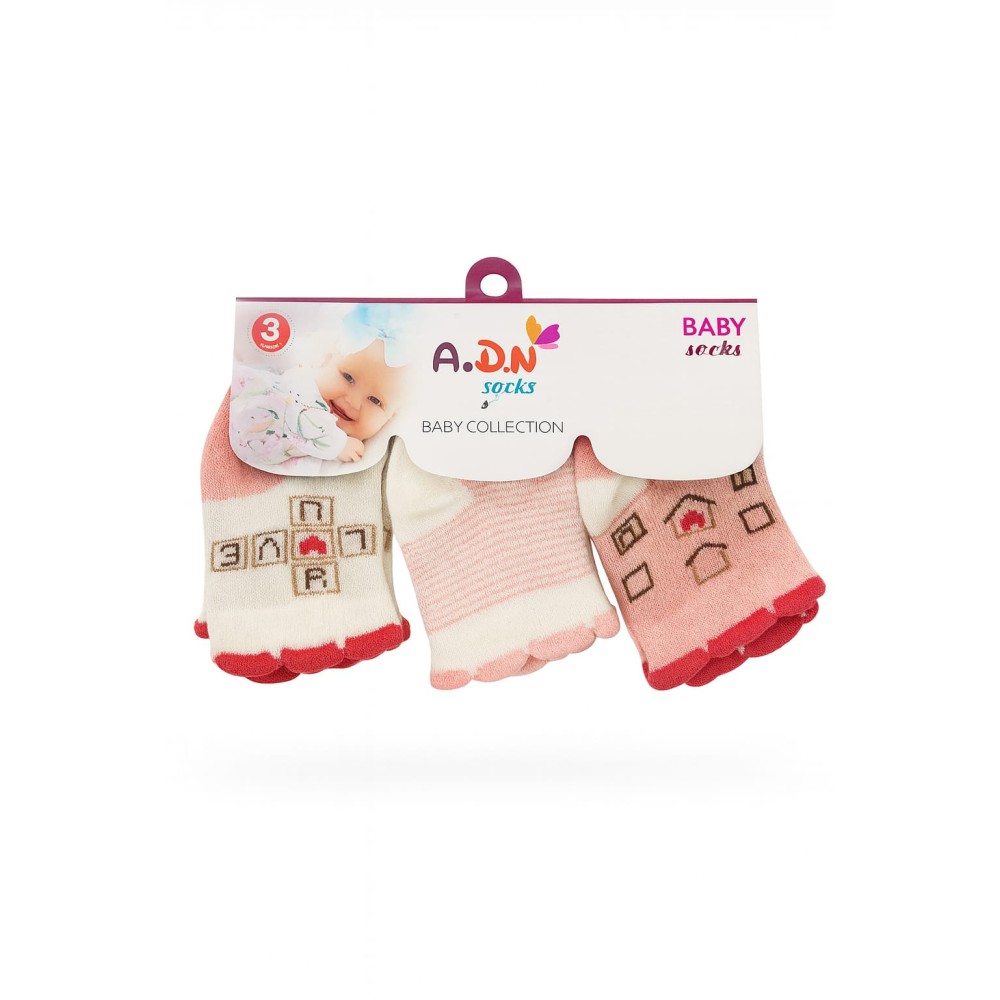 Bρεφικο Σετ Καλτσες 3 Τμχ  0-3 Μηνων Σομον 