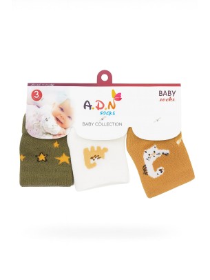 Βρεφικες Καλτσες 3 Τμχ  0-3 Μηνων Πρασινο