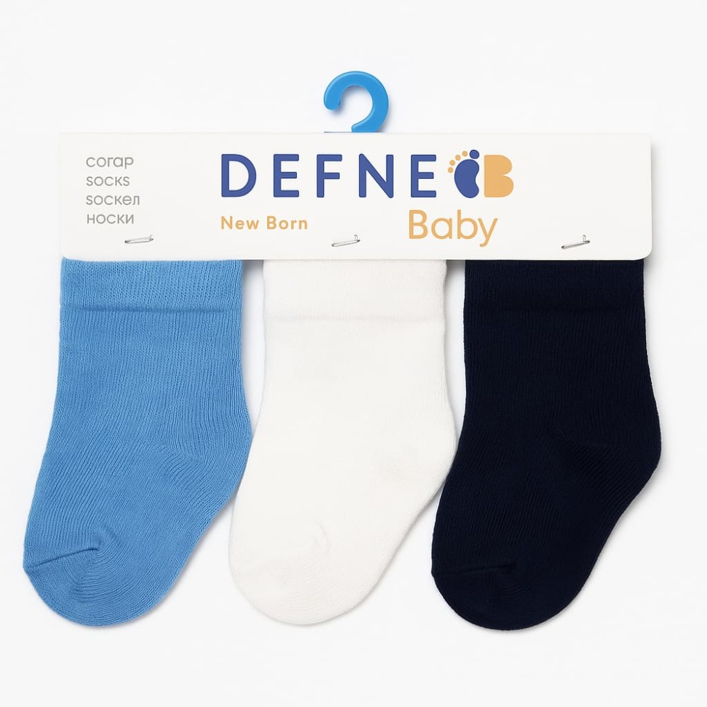 Βρεφικες  Σετ Καλτσες 3 Τμχ 0-3 Μηνων Μπλε