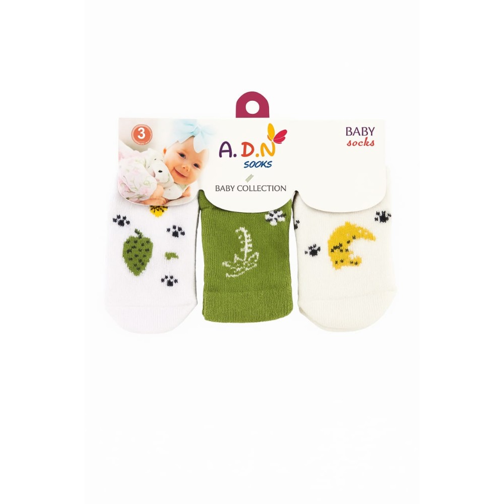 Βρεφικες  Σετ Καλτσες 3 Τμχ 0-3 Μηνων Πρασινο