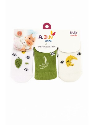 Βρεφικες  Σετ Καλτσες 3 Τμχ 0-3 Μηνων Πρασινο