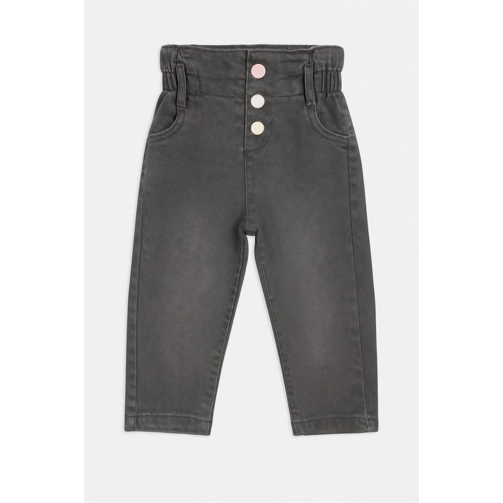 Βρεφικο  Τζιν Παντελονι Για Κοριτσι 6-24 Μηνων Ανθρακι